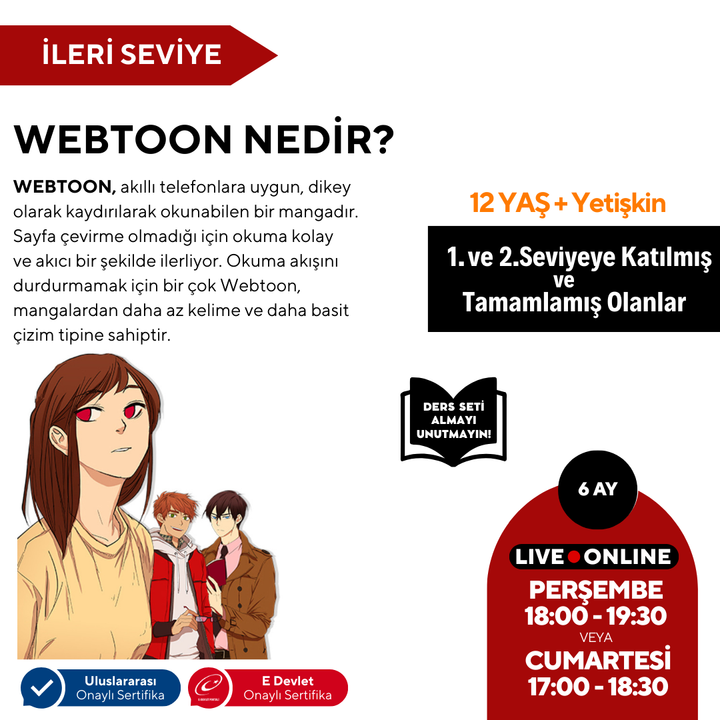 Webtoon ve Manhwa (Kore Çizgi Roman) Hazırlama  (İleri Seviye )