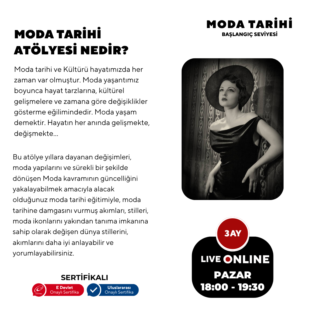 Moda Tarihi + 15 yaş ve yetişkin