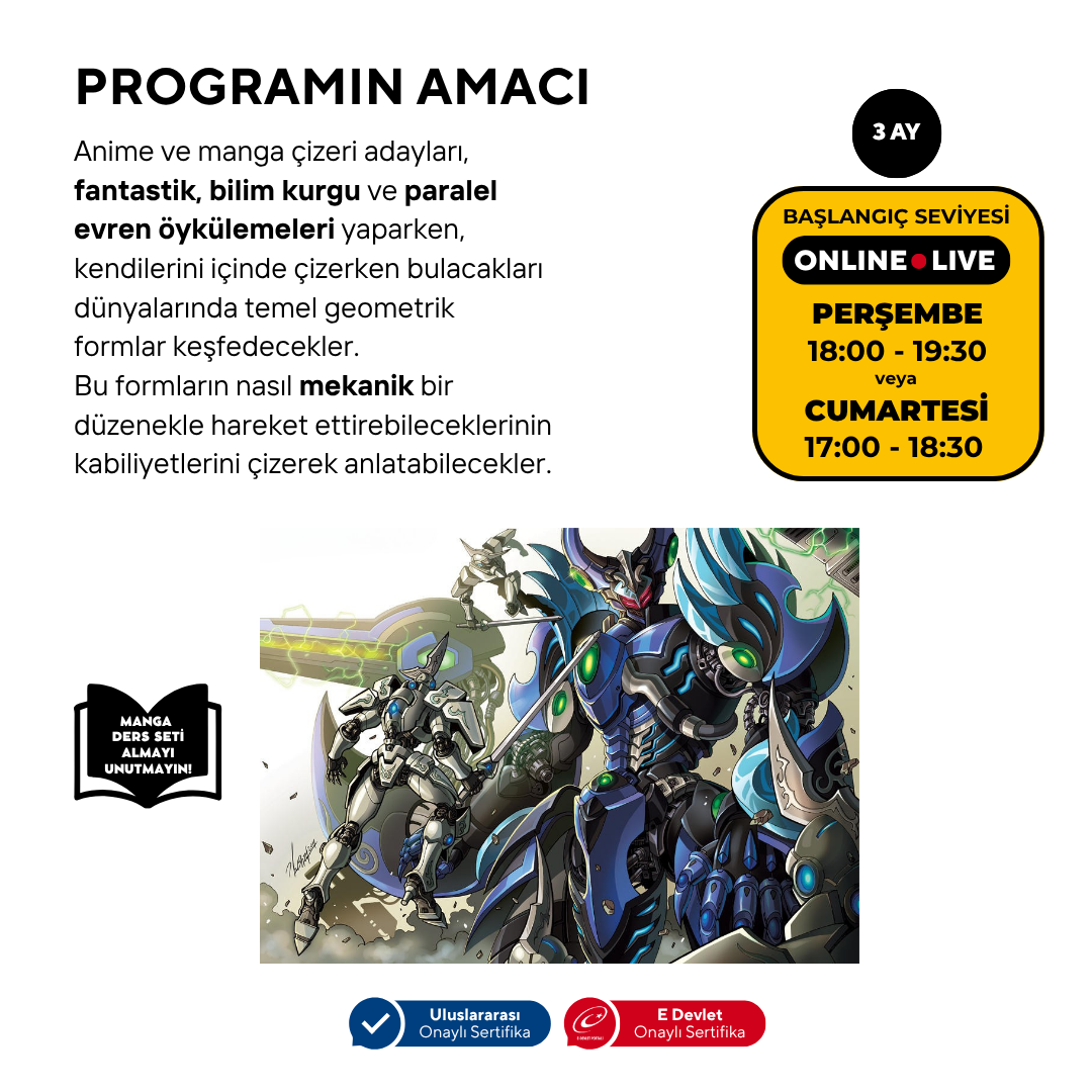 Подготовка к рисованию аниме в стиле меха-манги (10-16 лет)