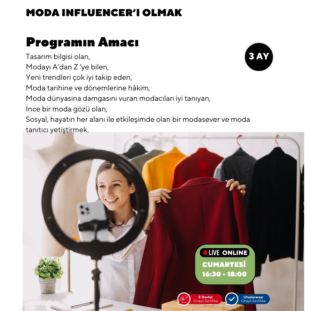 Moda Influencer'ı Olmak ( Online )