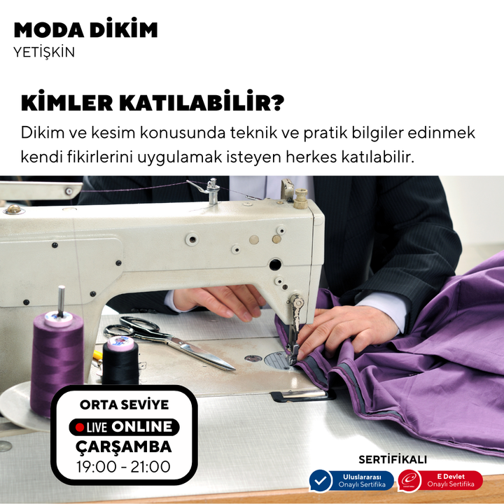 Moda Dikim  - (Orta Seviyesi)- Online