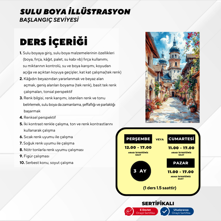 Aquarell-Illustration - Von Angesicht zu Angesicht