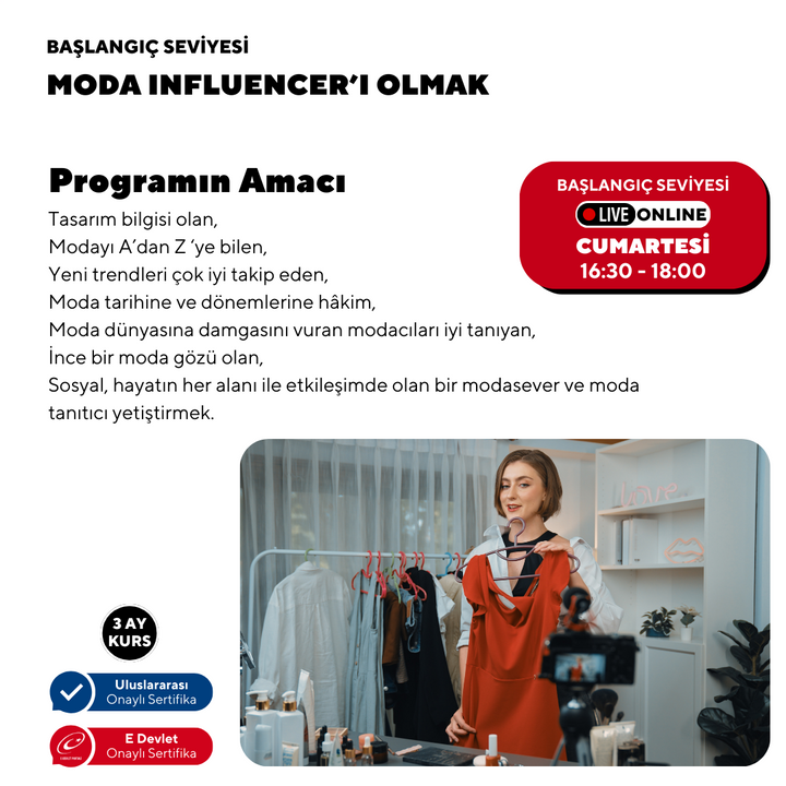 Moda Influencer'ı Olmak ( Online )