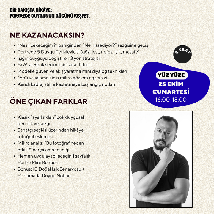 Portre Çekim İncelikleri ve Söyleşi Workshop