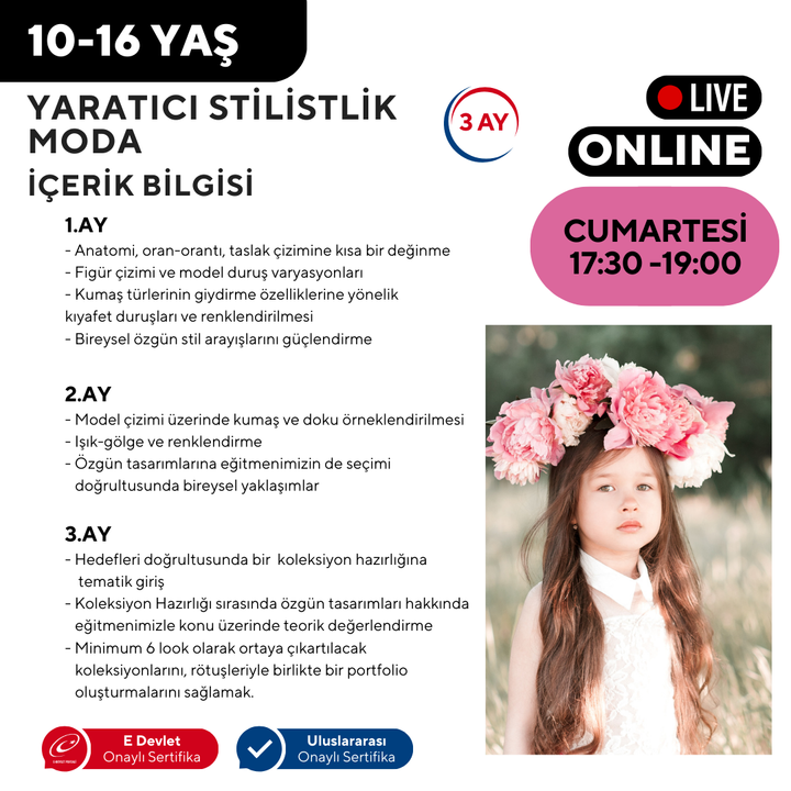 Yaratıcı Stilistlik ve Moda (10-16 Yaş)