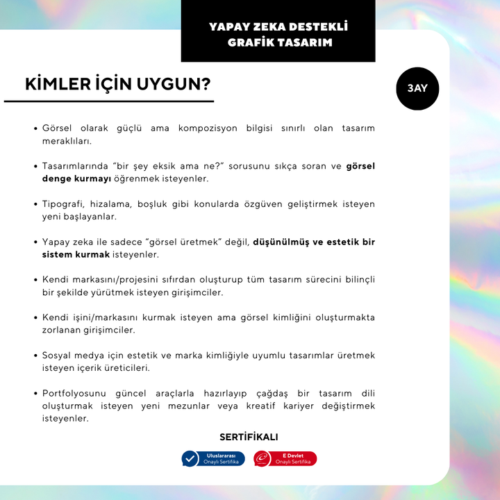 Yapay Zeka ile Grafik Tasarım  (Grafikerler , Reklam Ajansları ,Freelance Kişilere Özel)