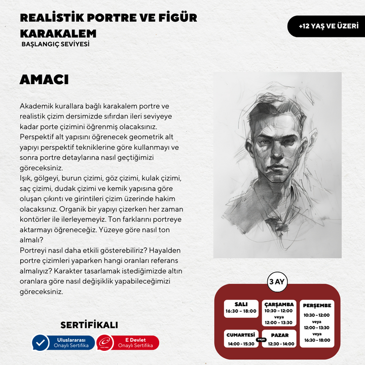 Realistik Portre ve Figür Karakalem - Yüz Yüze