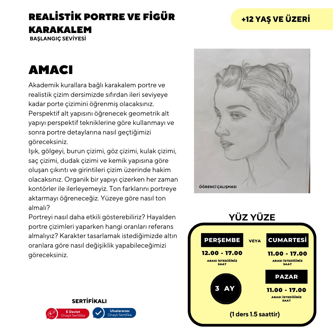 Realistik Portre ve Figür Karakalem - Yüz Yüze