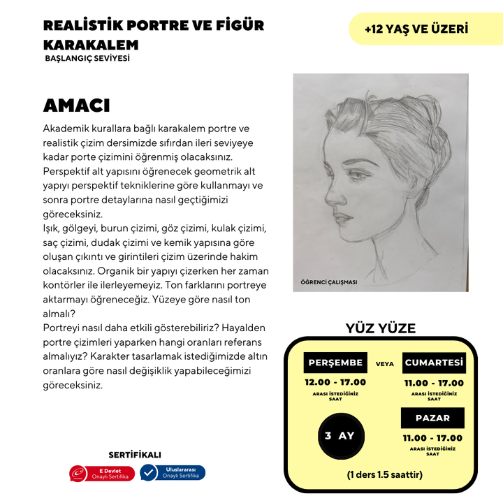 Realistik Portre ve Figür Karakalem - Yüz Yüze
