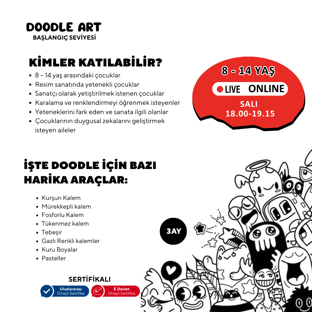 Doodle Sketching Art - Doodle Art (8-14 Years Old)