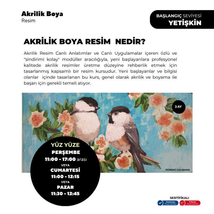Akrilik Yağlı Boya Resim  - Yüz Yüze