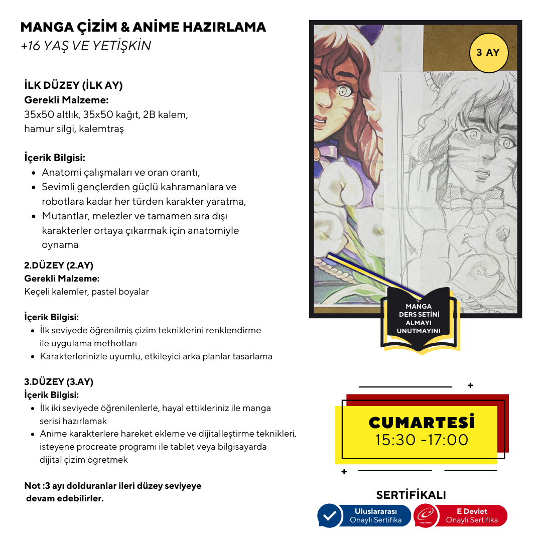Dibujo de Manga y Preparación de Anime - Cara a Cara (+ 16 y Adultos)