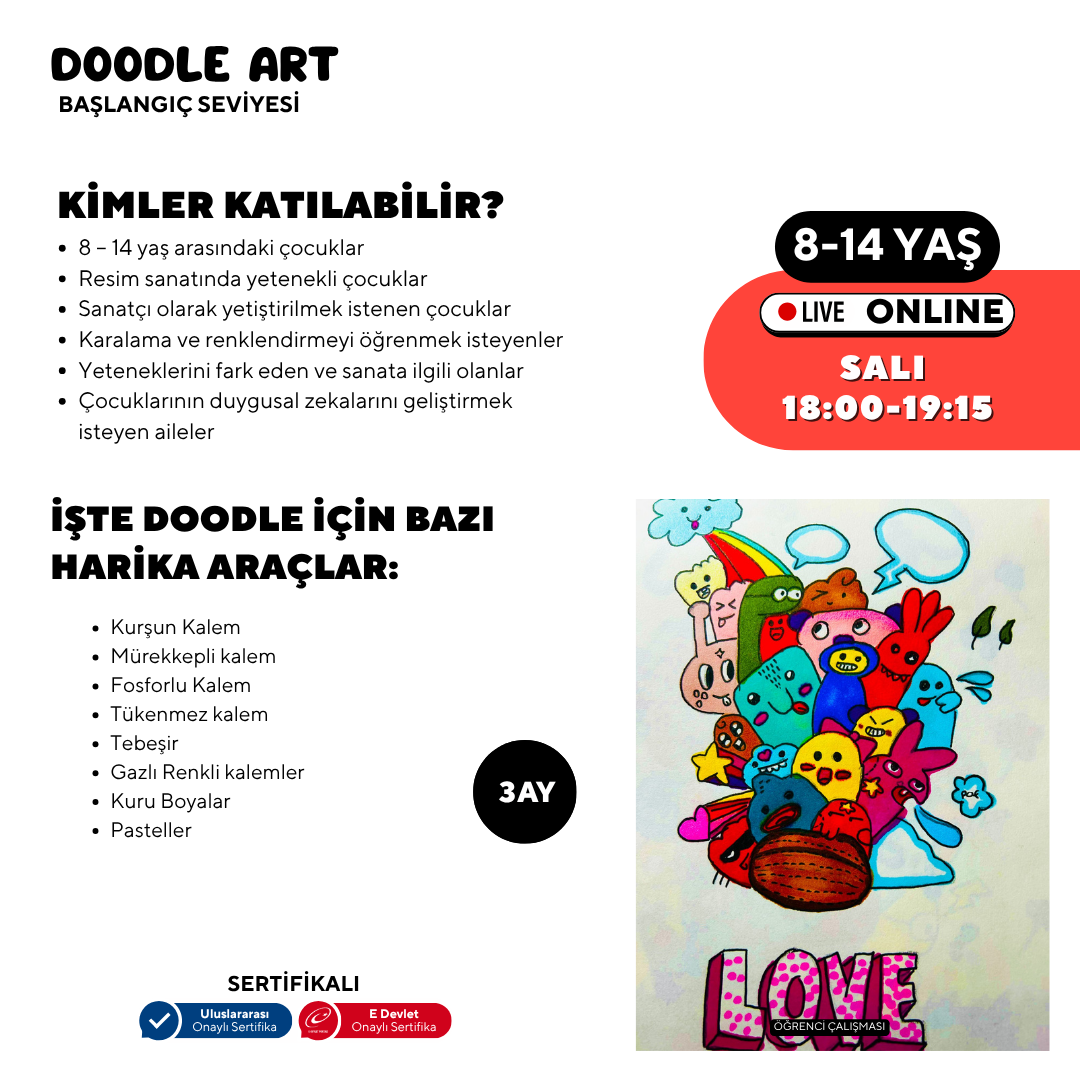 Doodle Sketching Art - Doodle Art (8-14 Years Old)