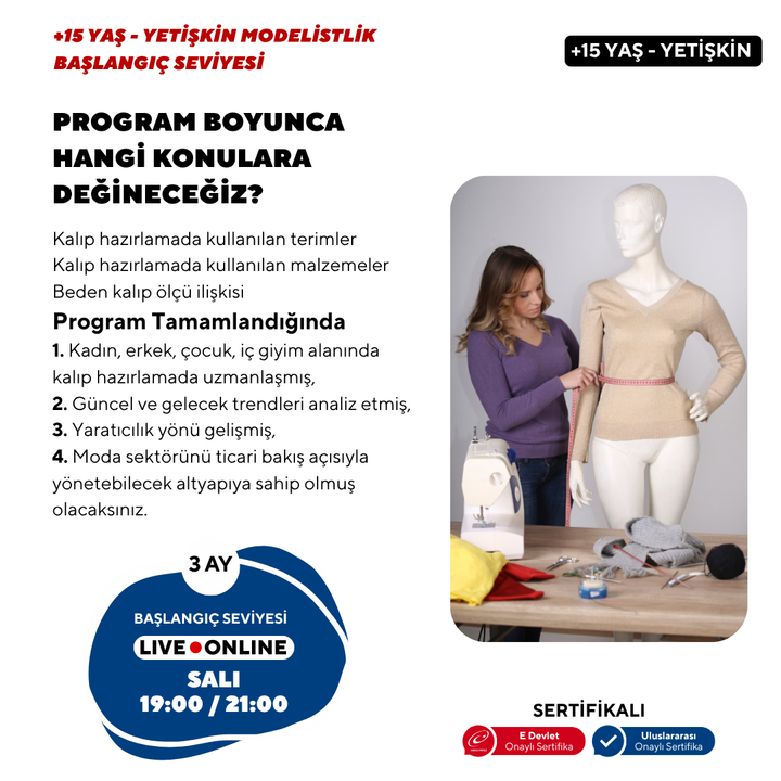 Modelistlik (+15 Yaş ve Yetişkin) -Başlangıç Seviyesi