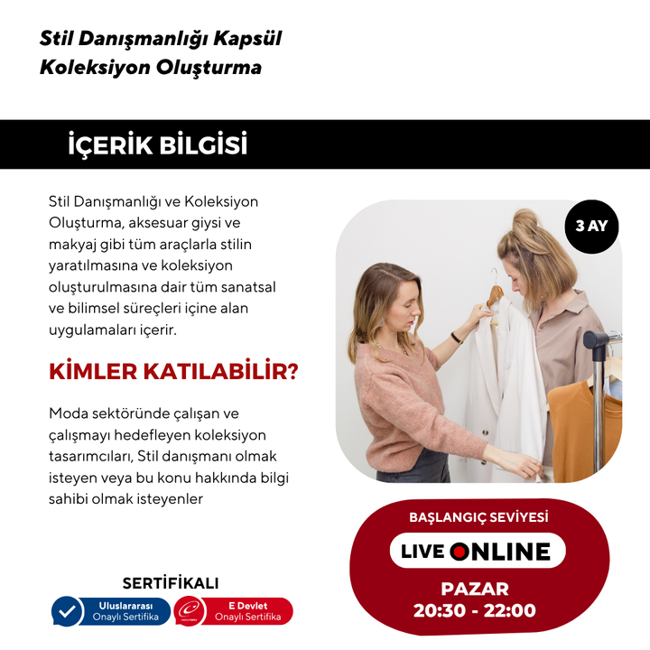 Stil Danışmanlığı ve Koleksiyon Oluşturma  (Masterclass Programı)