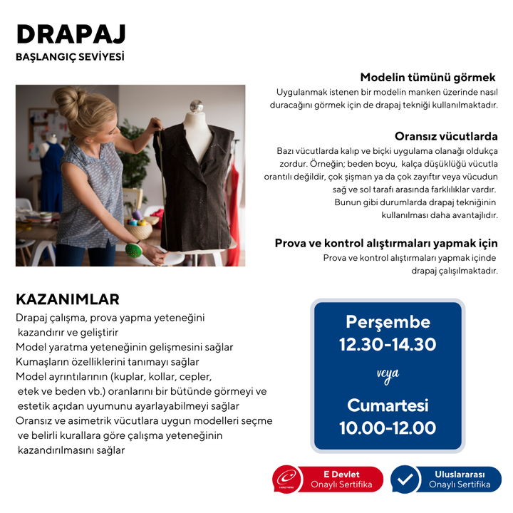 Drappeggio (livello principiante) - faccia a faccia