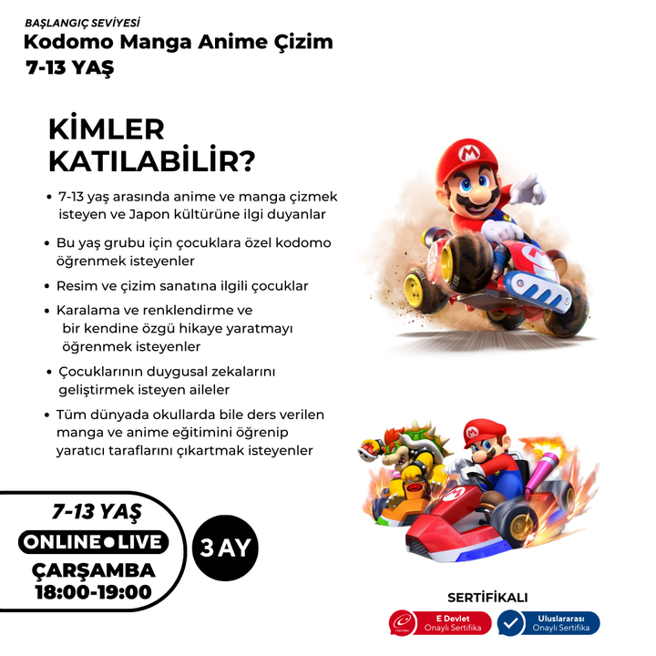Kodomo Manga & Anime Çizimi  (7-13 Yaş)