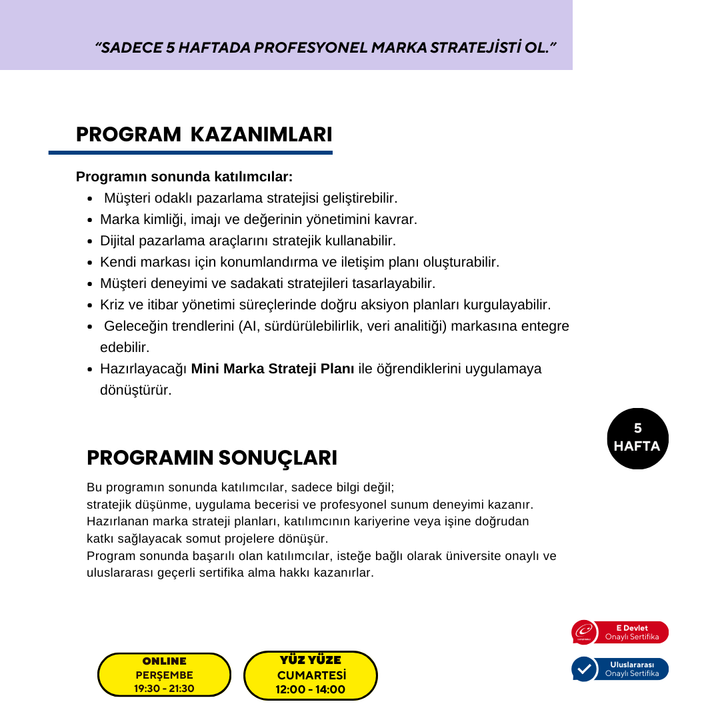 Pazarlama ve Marka Yönetimi