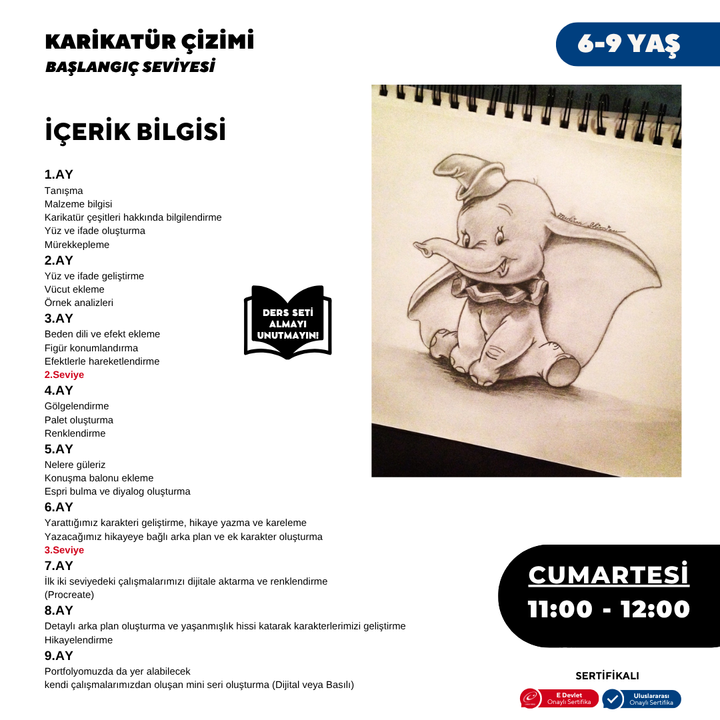 Cartoon Drawing - Face to Face (Beginner Level) (Ages 6-9)