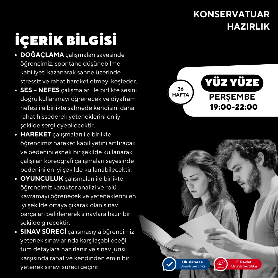 Konservatuar Hazırlık - Yüz Yüze