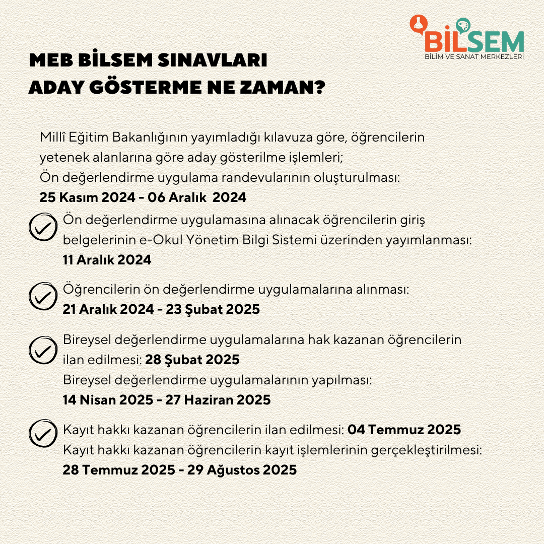 BİLSEM Görsel Sanatlar Hazırlık Programı - Yüz yüze