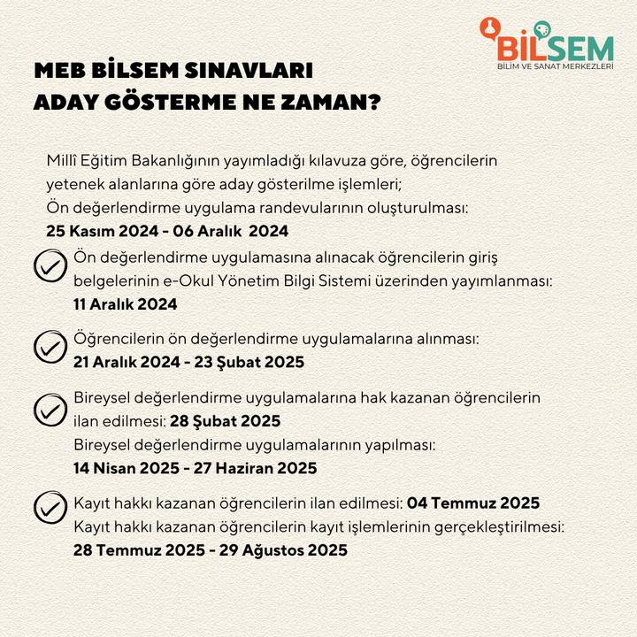 BİLSEM Görsel Sanatlar Hazırlık Programı - Yüz yüze