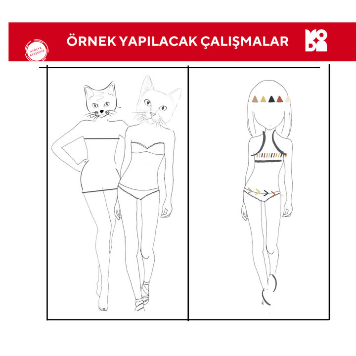 8-11 Years Fashion Design Drawing (Face to Face)