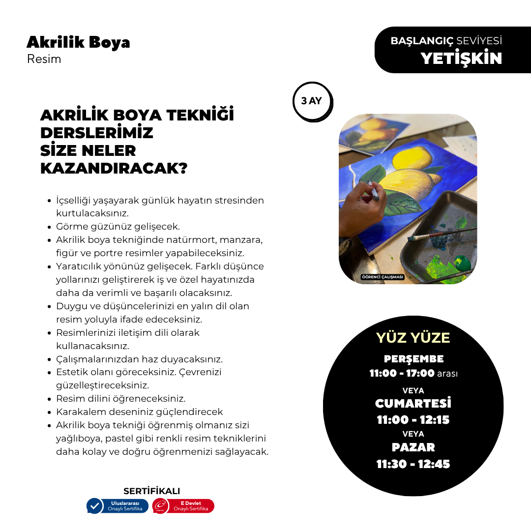 Akrilik Yağlı Boya Resim  - Yüz Yüze