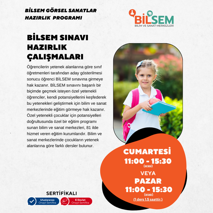 BİLSEM Visual Arts Preparatory Program - Face to face