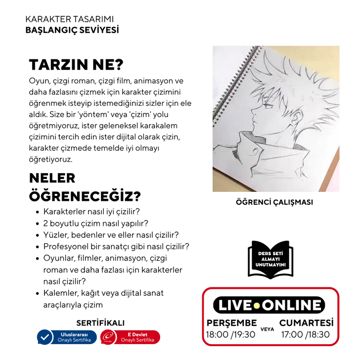 Karakter Tasarımı (12+ Yaş)
