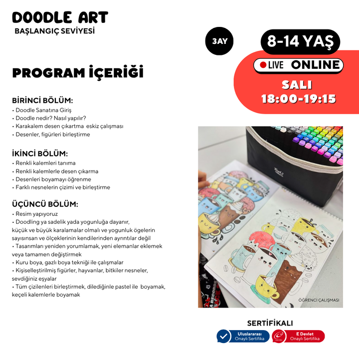 Doodle Sketching Art - Doodle Art (8-14 Years Old)