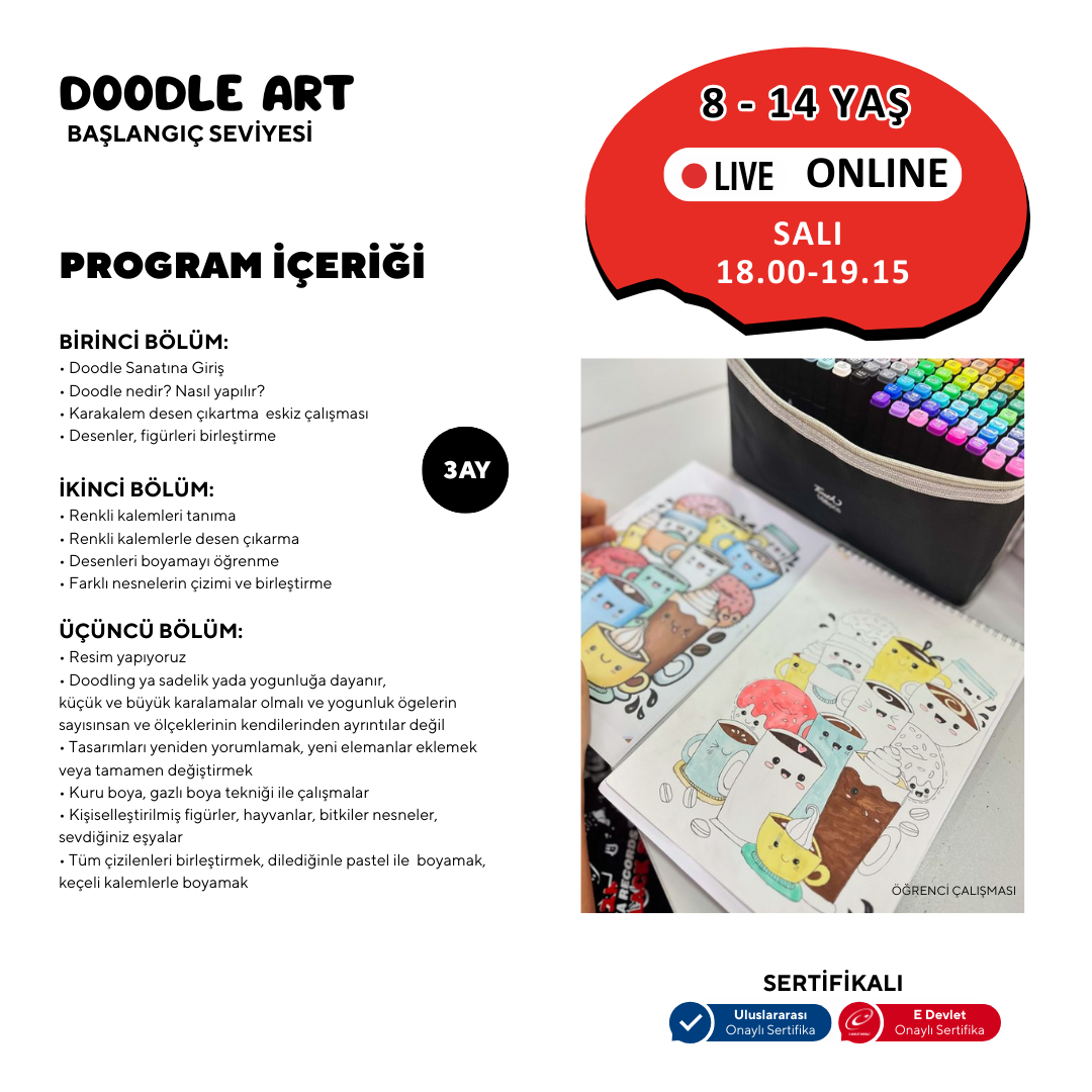 Doodle Sketching Art - Doodle Art (8-14 Years Old)