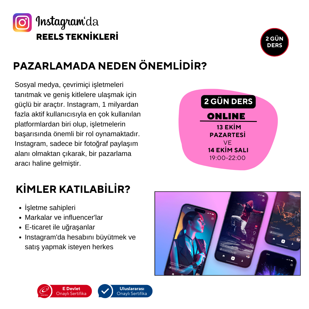 Instagram'da Reels Teknikleri -Online