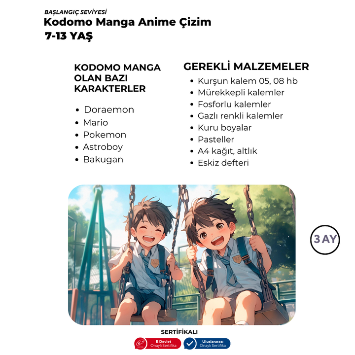 Kodomo Manga- und Anime-Zeichnen (7–13 Jahre)