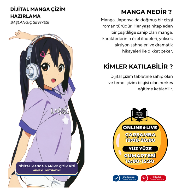 Dijital Manga Çizim Hazırlama Eğitimi