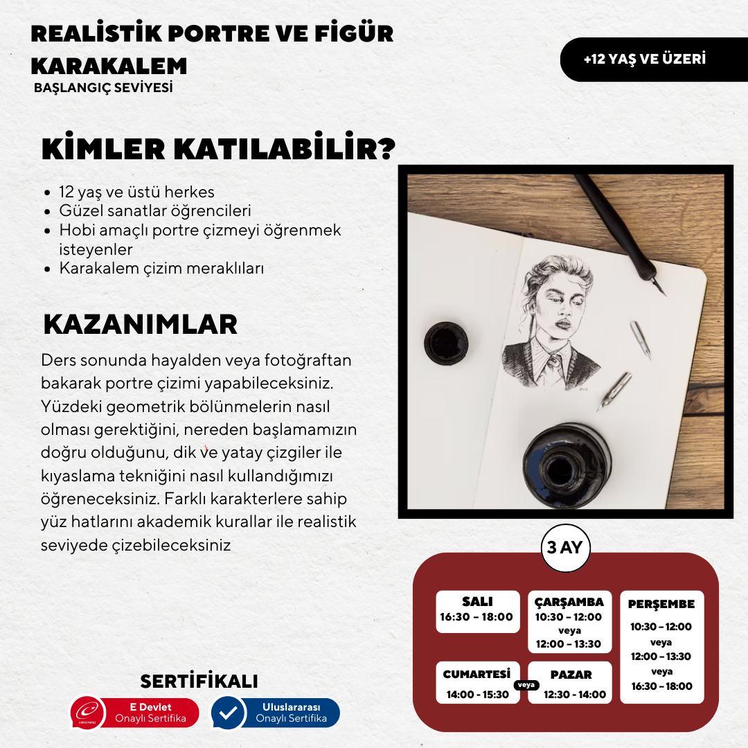 Realistik Portre ve Figür Karakalem - Yüz Yüze