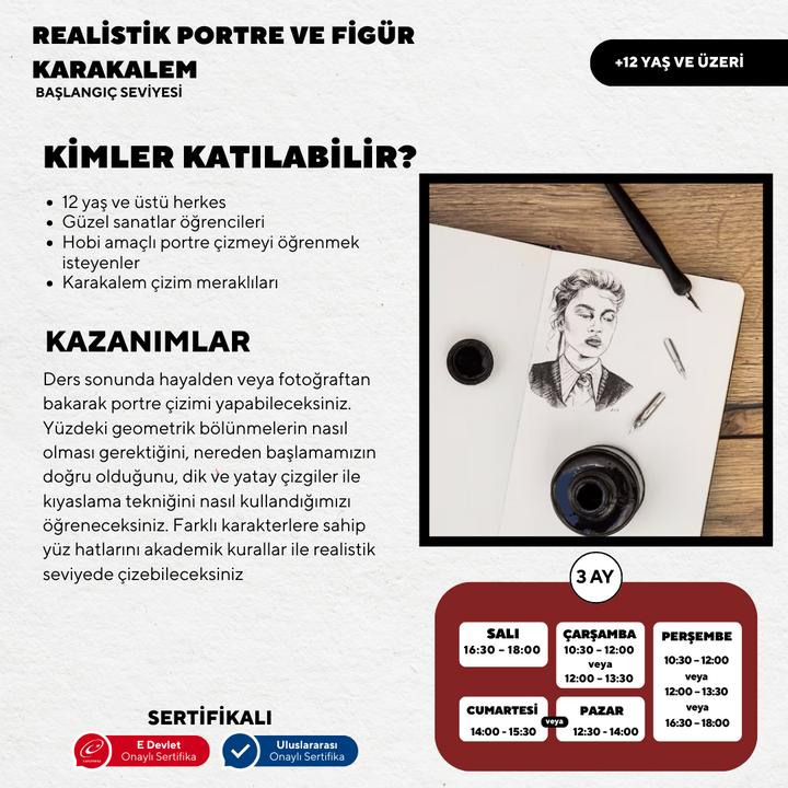 Realistik Portre ve Figür Karakalem - Yüz Yüze