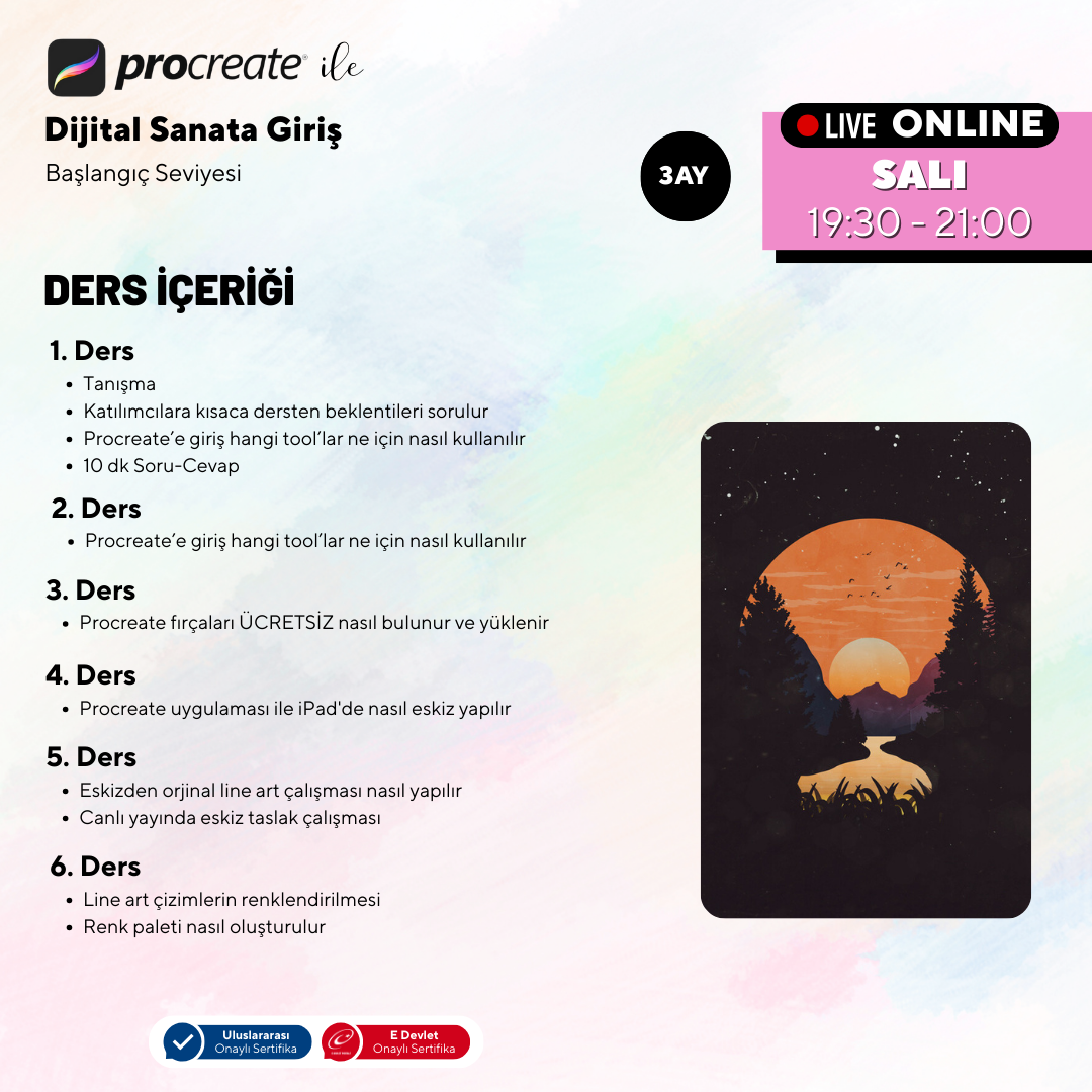 Procreate ile Dijital Sanata Giriş (+12 Yaş ve Yetişkin)