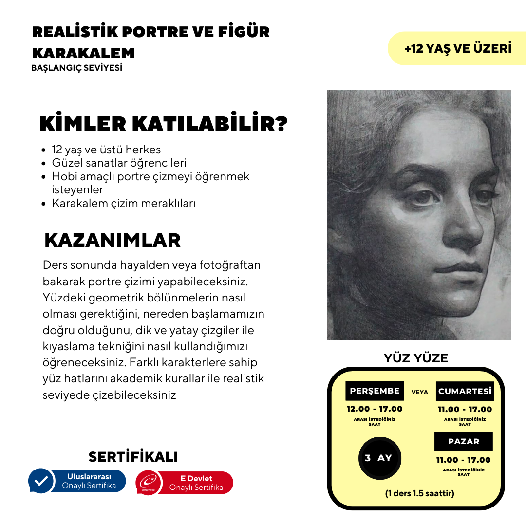 Realistik Portre ve Figür Karakalem - Yüz Yüze