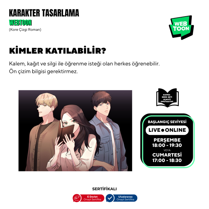 Webtoon and Manhwa (Korean Comics) Preparation (+12 Years Old and Adult)
