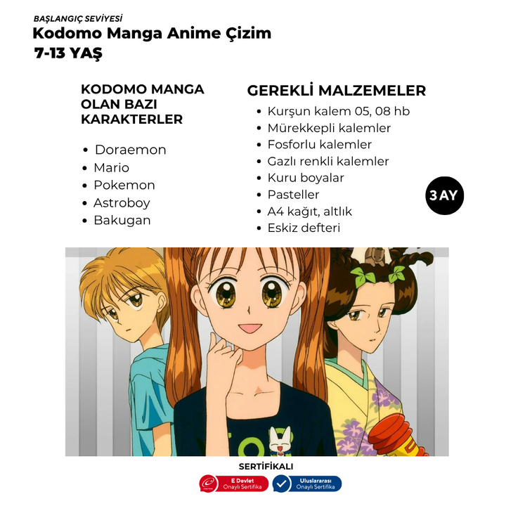 Disegno di manga e anime Kodomo (7-13 anni)