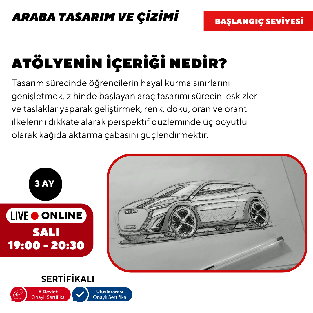 Araba Tasarım ve Çizimi- Başlangıç Seviyesi