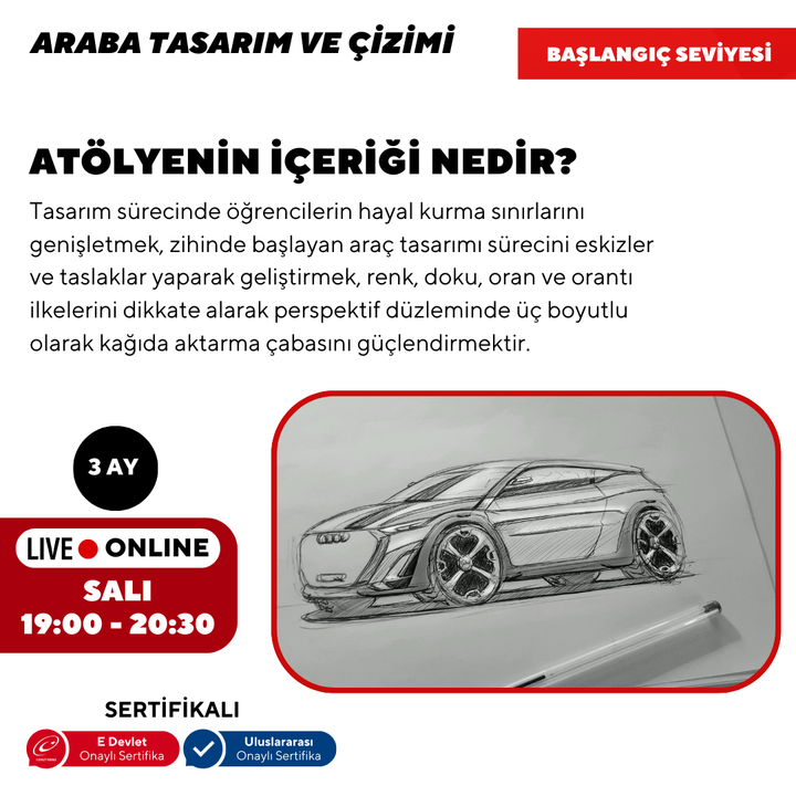 Araba Tasarım ve Çizimi- Başlangıç Seviyesi