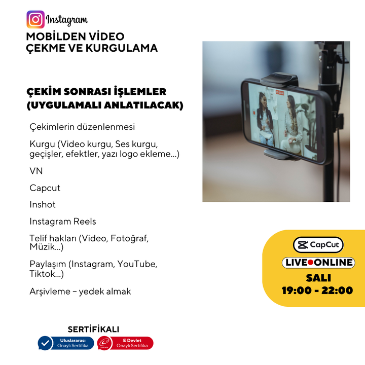 Mobile Video Shooting and Editing Training for Instagram
