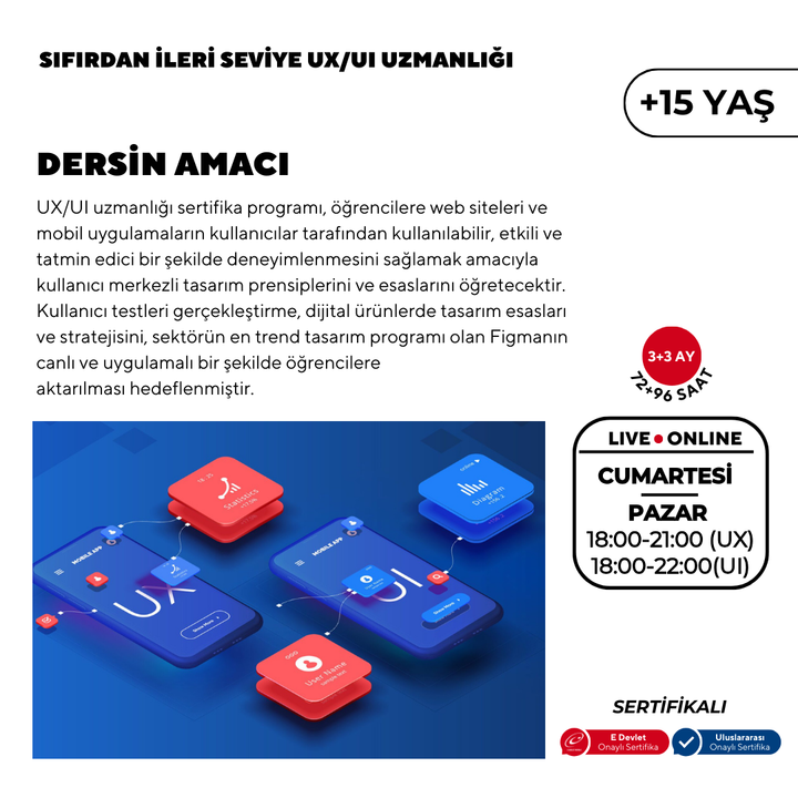 Sıfırdan İleri Seviye UX / UI Uzmanlık - Online
