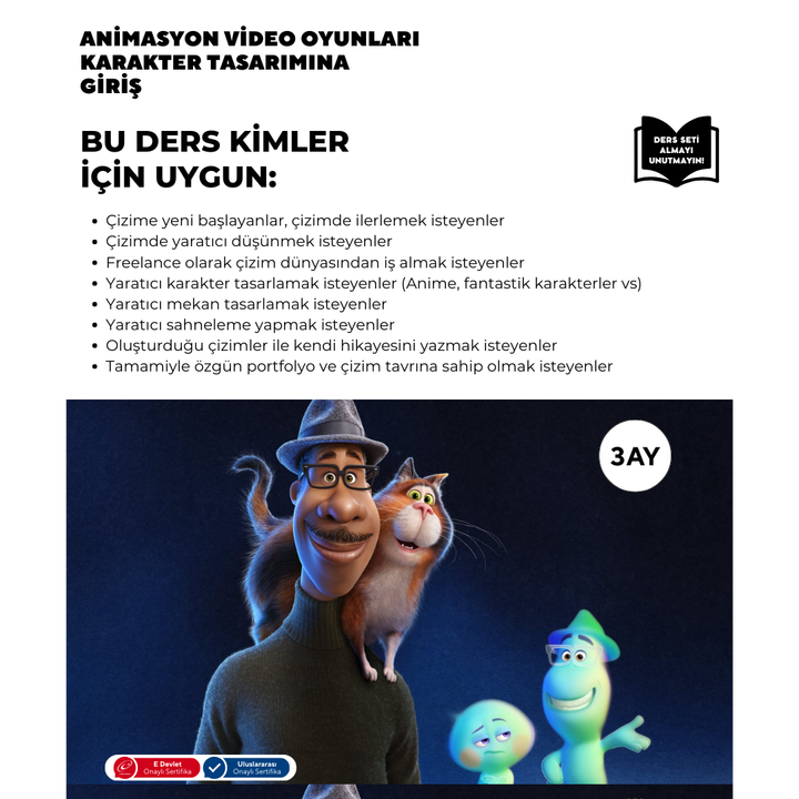 Animasyon Karakter Tasarımına Giriş (+15 yaş) -Yüz Yüze