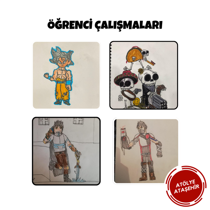 Karikatür Çizim - Yüz Yüze (Başlangıç Seviyesi) (6-9 Yaş )