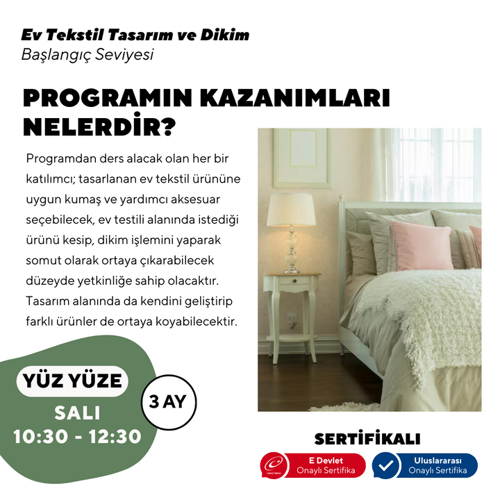 Ev Tekstil Tasarım  - Başlangıç Seviyesi