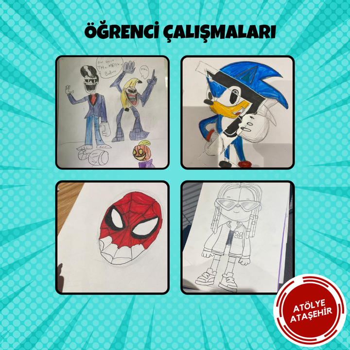 Karikatür Çizim  - Yüz Yüze (İleri Seviye) (6-9 Yaş )