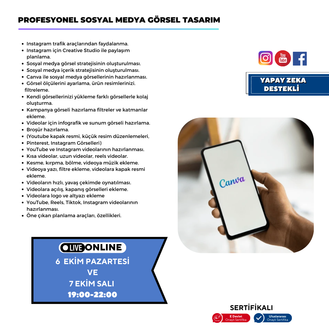 Profesyonel Sosyal Medya Görsel Tasarım  (Canva)